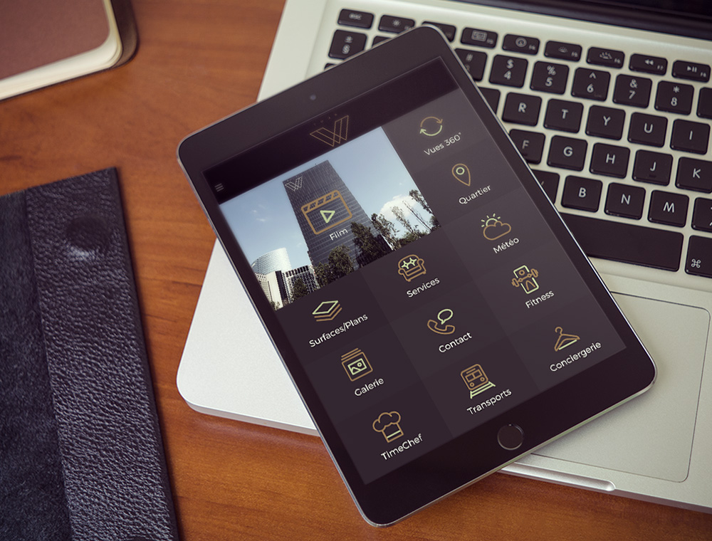 yours ipad w - Application de bureaux pour la Tour W